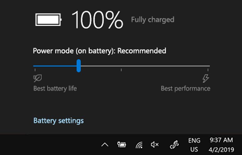 Adjust Power Settings